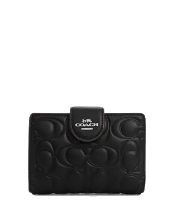 Coach Medium Corner Zip Wallet With Signature
