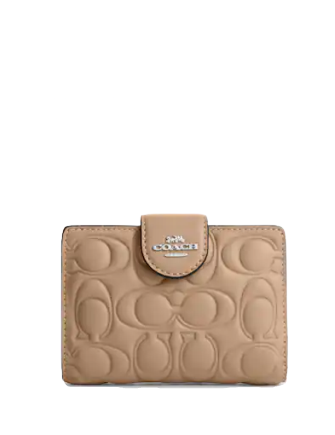 Coach Medium Corner Zip Wallet With Signature