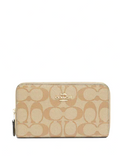 Coach Medium Id Zip Wallet In Signature Canvas