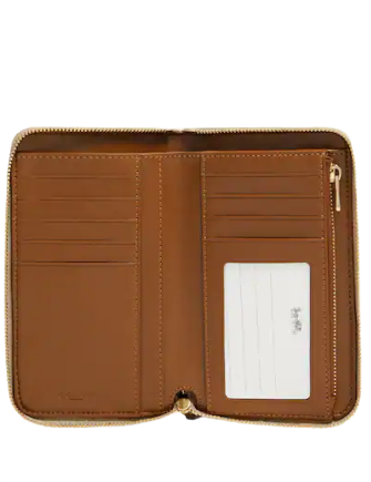 Coach Medium Id Zip Wallet In Signature Canvas