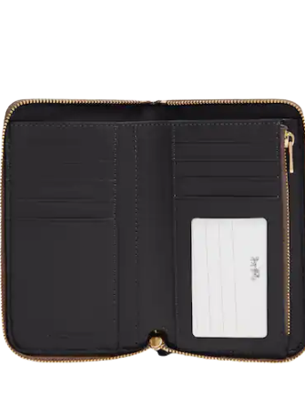 Coach Medium Id Zip Wallet In Signature Canvas