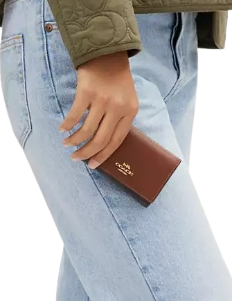 Coach Micro Wallet In Signature Canvas