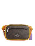 Coach Mini Belt Bag In Colorblock Signature Canvas