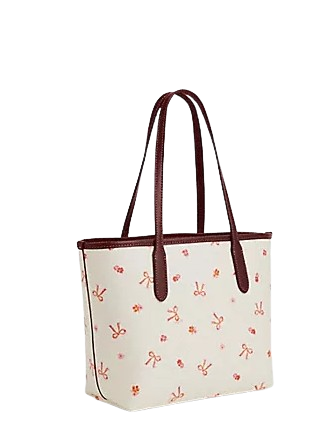 Coach Mini City Tote With Bow Tie Print