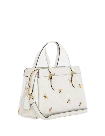 Coach Mini Darcie Carryall In Signature Canvas With Bee Print
