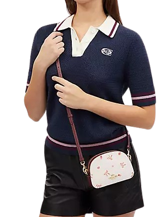 Coach Mini Serena Satchel With Bow Print
