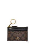 Coach Mini Skinny Id Case In Signature Canvas