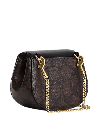 Coach Morgan Card Case On A Chain In Signature Canvas