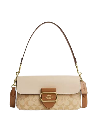 Coach Morgan Shoulder Bag In Blocked Signature Canvas