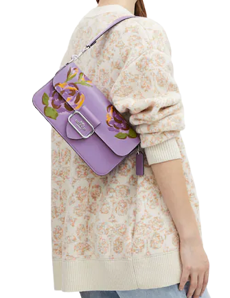Coach Morgan Shoulder Bag With Rose Print
