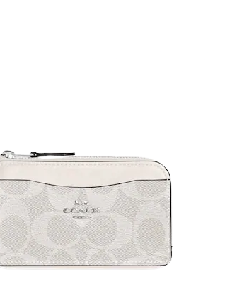 Coach Multifunction Card Case In Signature Canvas