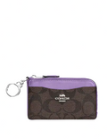 Coach Multifunction Card Case In Signature Canvas
