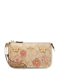 Coach Nolita 19 In Signature Canvas With Floral Applique