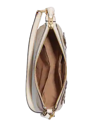 Coach Nolita 19 In Signature Canvas With Floral Applique