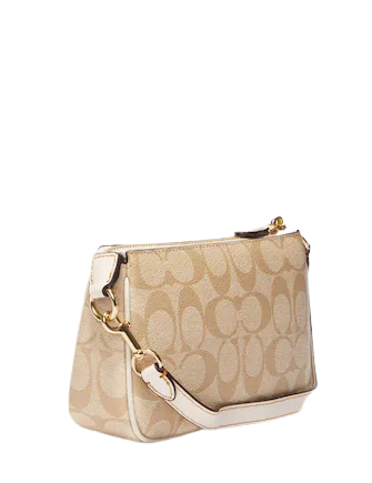 Coach Nolita 19 In Signature Canvas With Floral Applique