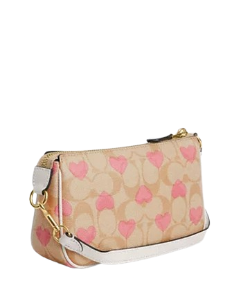 Coach Nolita 19 In Signature Canvas With Heart Print