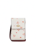 Coach North South Phone Crossbody With Bow Print