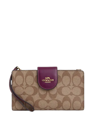 Coach Tech Wallet In Colorblock Signature Canvas
