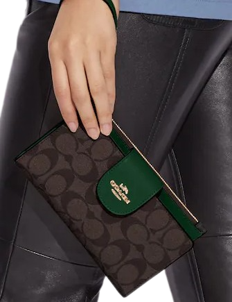 Coach Tech Wallet In Colorblock Signature Canvas