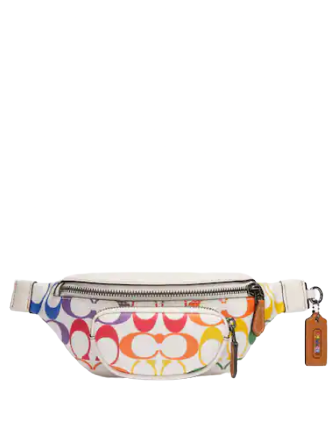 Coach Sprint Belt Bag 24 In Rainbow Signature Canvas