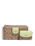 Coach Poppy Crossbody With Card Case In Signature Canvas