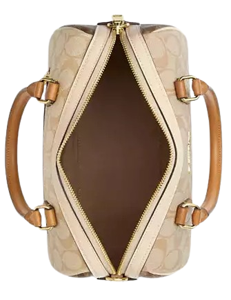 Coach Rowan Satchel In Blocked Signature Canvas