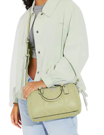 Coach Rowan Satchel With Puffy Diamond Quilting