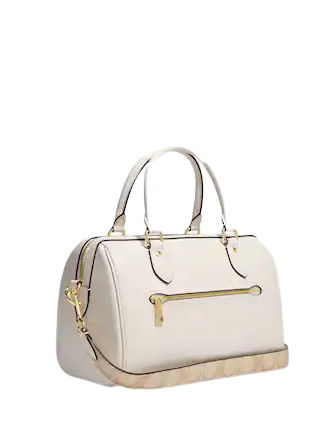 Coach Rowan Satchel With Signature Canvas Detail