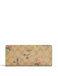 Coach Slim Wallet In Signature Canvas With Dreamy Veggie Print