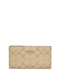 Coach Slim Zip Wallet In Signature Canvas