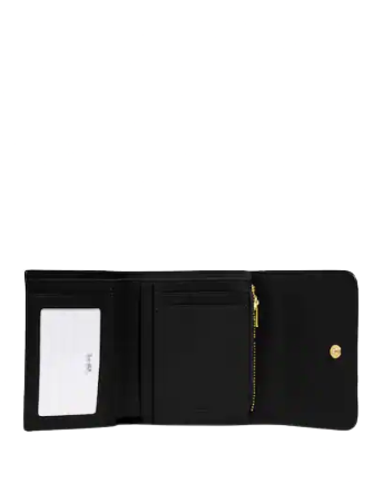 Coach Small Trifold Wallet In Blocked Signature Canvas