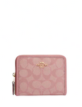 Coach Small Zip Around Wallet In Signature Jacquard