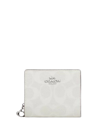 Coach Snap Wallet In Signature Canvas