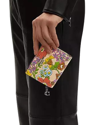 Coach Snap Wallet With Floral Print