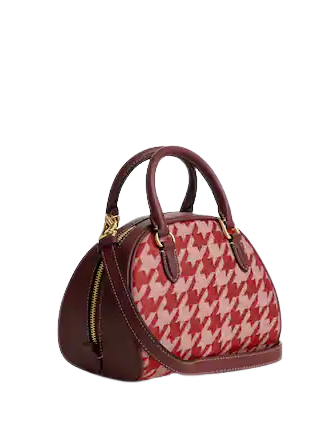 Coach Sydney Satchel With Houndstooth Print