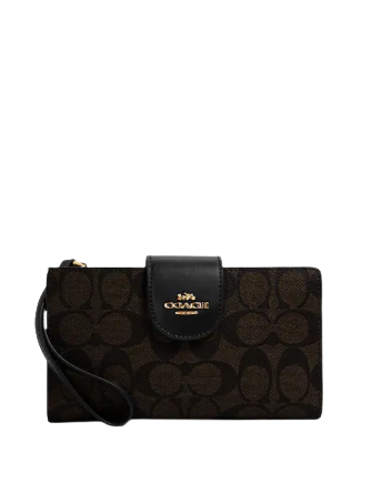 Coach Tech Wallet In Colorblock Signature Canvas