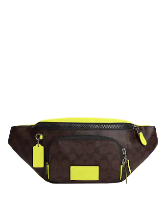 Coach Track Belt Bag In Colorblock Signature Canvas