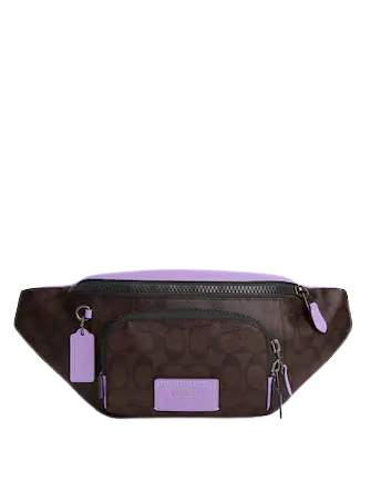 Coach Track Belt Bag In Colorblock Signature Canvas