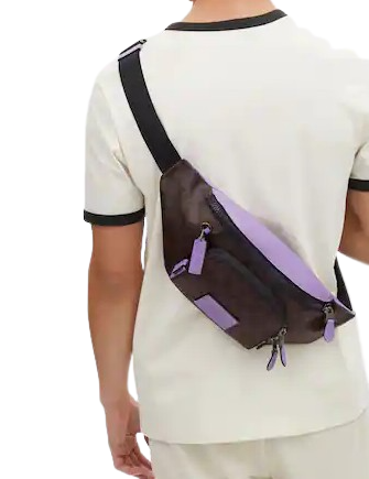 Coach Track Belt Bag In Colorblock Signature Canvas