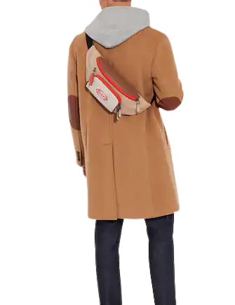 Coach Track Belt Bag In Colorblock With Coach Stamp