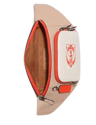 Coach Track Belt Bag In Colorblock With Coach Stamp