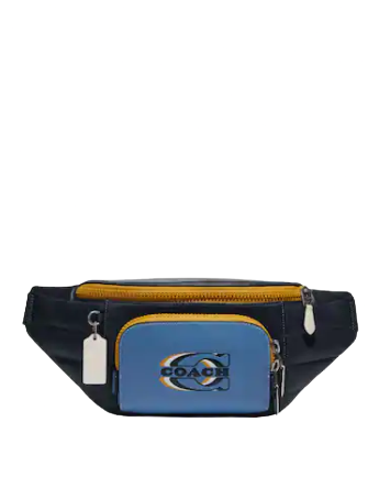 Coach Track Belt Bag With Quilting And Coach Stamp