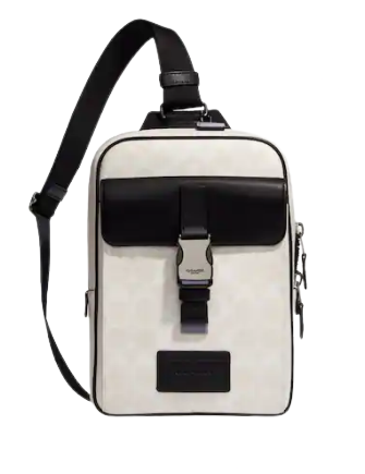 Coach Track Pack In Colorblock Signature Canvas