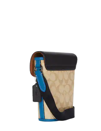 Coach Track Small Flap Crossbody In Colorblock Signature Canvas