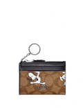 Coach Coach X Peanuts Mini Skinny Id Case In Signature Canvas With Snoopy Print