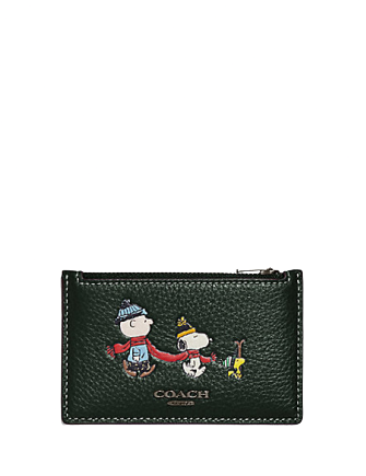 Coach Coach X Peanuts Zip Card Case With Snoopy Motif