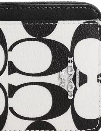 Coach Zip Card Case In Signature Canvas