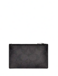 Coach Zip Card Case In Signature Canvas