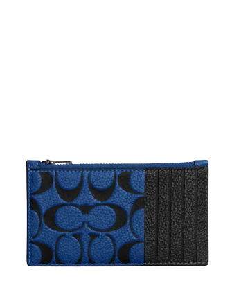 Coach Zip Card Case In Signature Leather