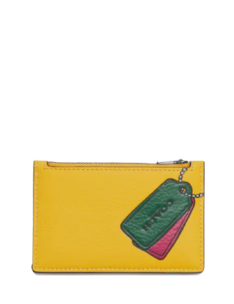 Coach Zip Card Case Zip Card Case With Trompe L'oeil Print